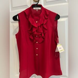 Kasper Ruffle Front Blouse- 4P
